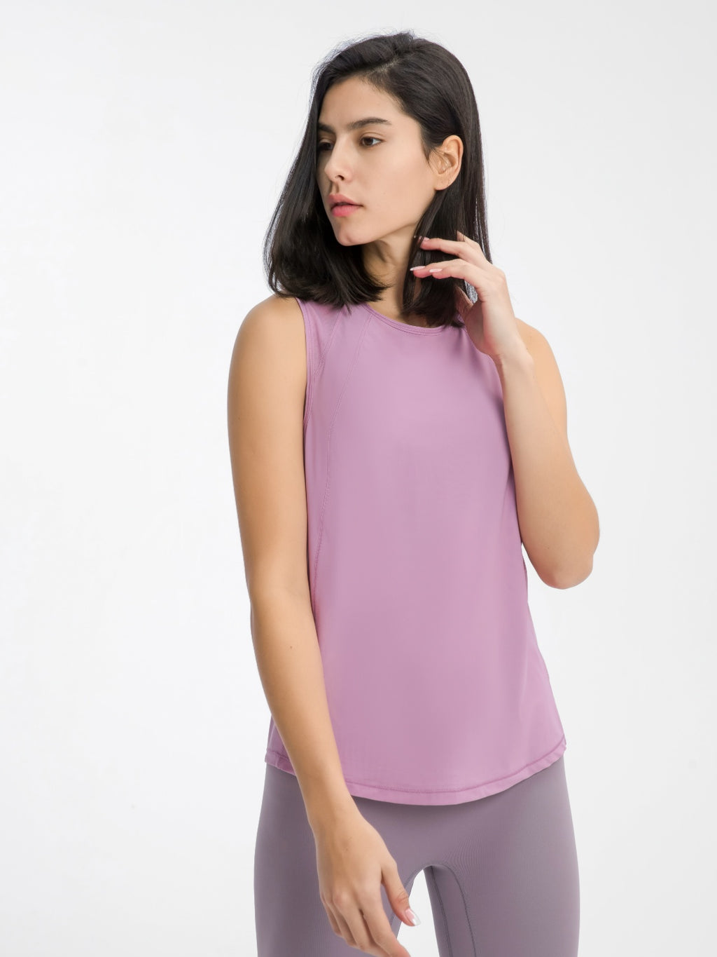 Millennia Cutout Back Round Neck Active Tank