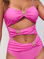 Cutout Spaghetti Strap One-Piece Swimwear