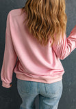 Valentine’s Day XOXO Round Neck Drop Shoulder Sweatshirt - felvior