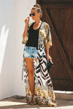 Open Front Leopard Cover-Up - felvior