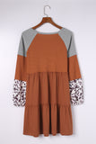 Round Neck Frill Trim Dress - felvior