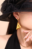 18K Gold-Plated Triangle Dangle Earrings - felvior