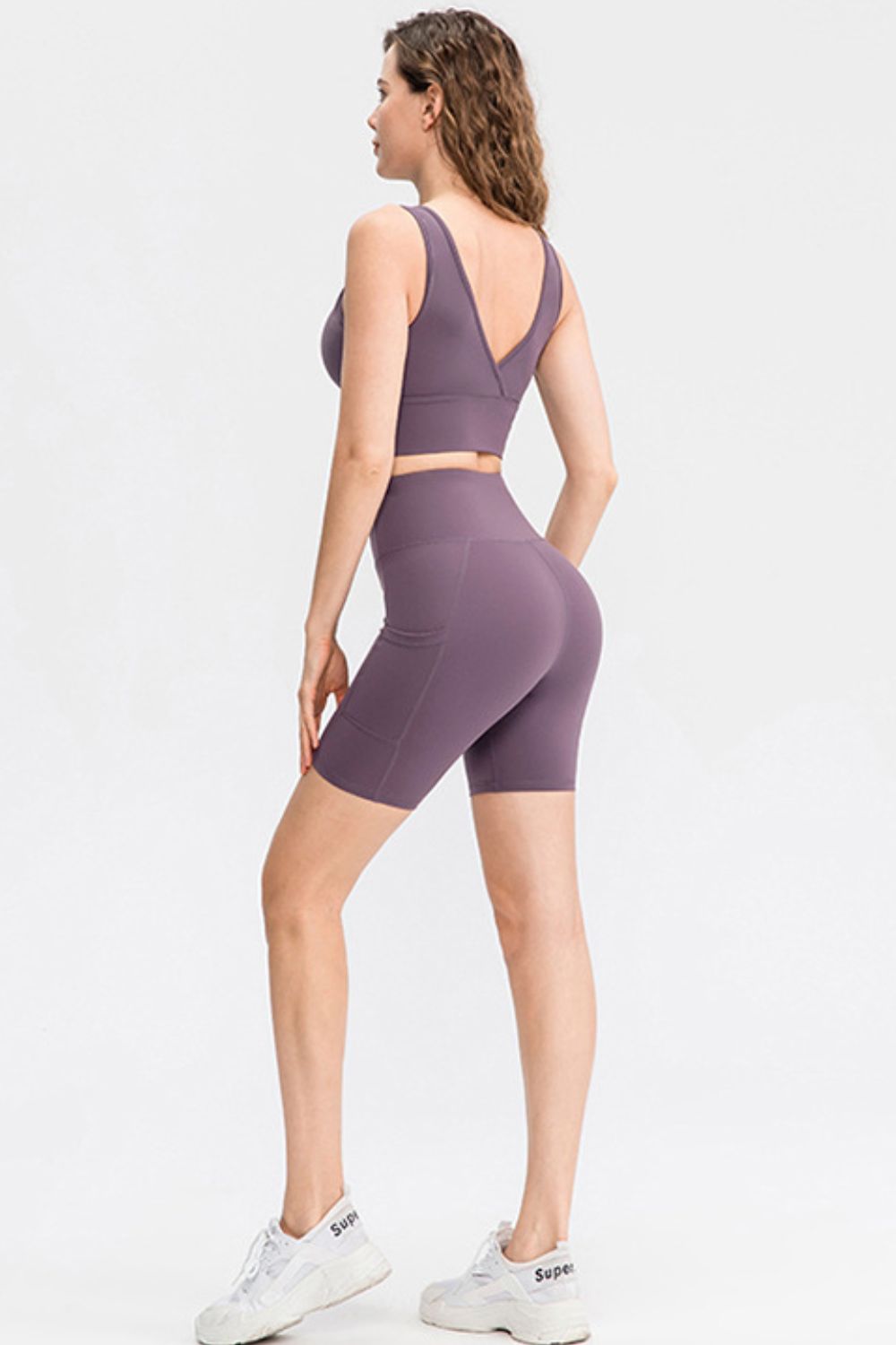 Wide Waistband Sports Shorts with Pockets - felvior