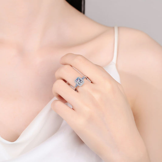 1 Carat Moissanite 925 Sterling Silver Ring - felvior