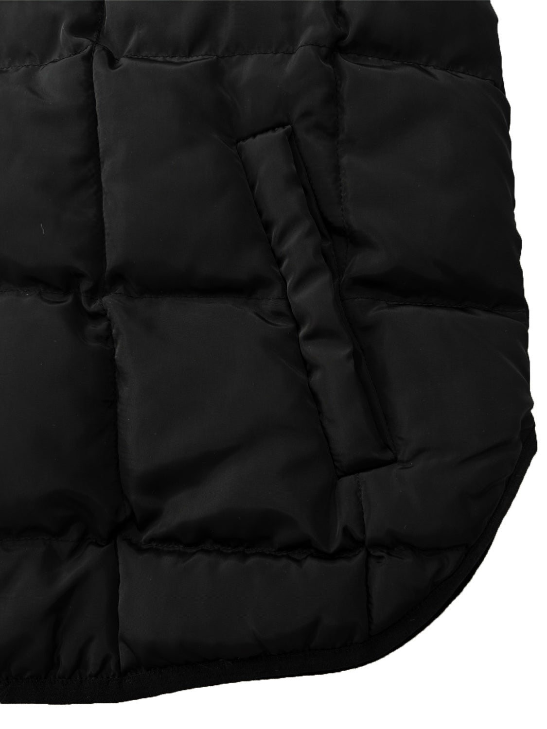 Pocketed Plaid Quilted Zip Up Winter Coat - felvior