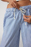 Drawstring Striped Wide Leg Pants