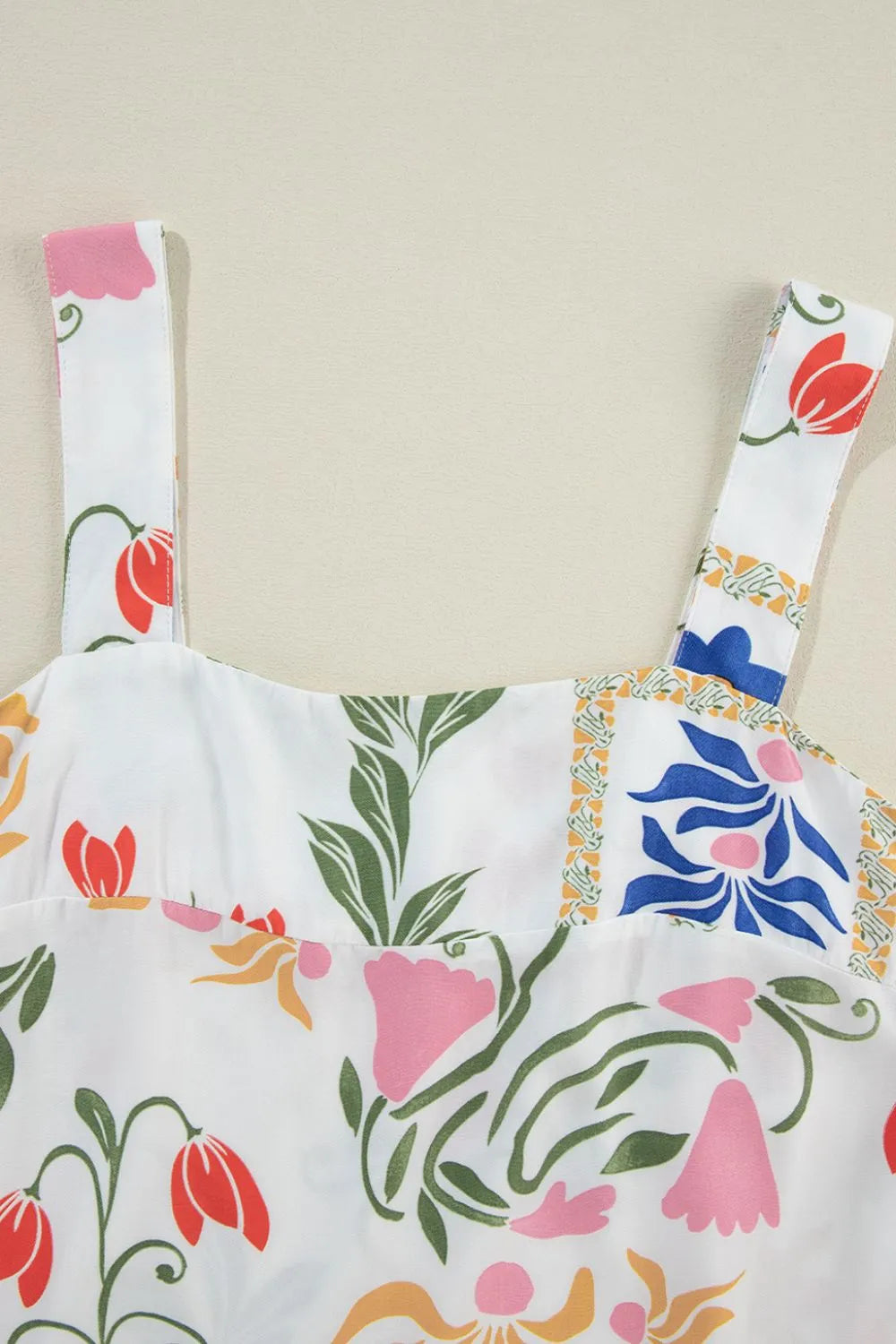 Printed Square Neck Top and Pants Set