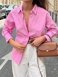Devine Collared Neck Drop Shoulder Shirt - felvior