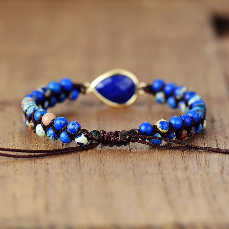 Handmade Teardrop Shape Beaded Bracelet - felvior