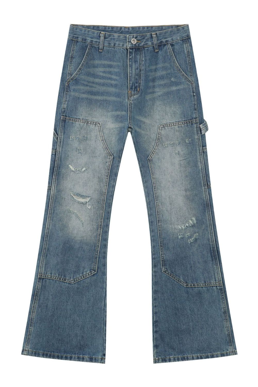 Men's Distressed Baggy Jeans - felvior