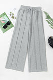 Drawstring Wide Leg Active Pants - felvior