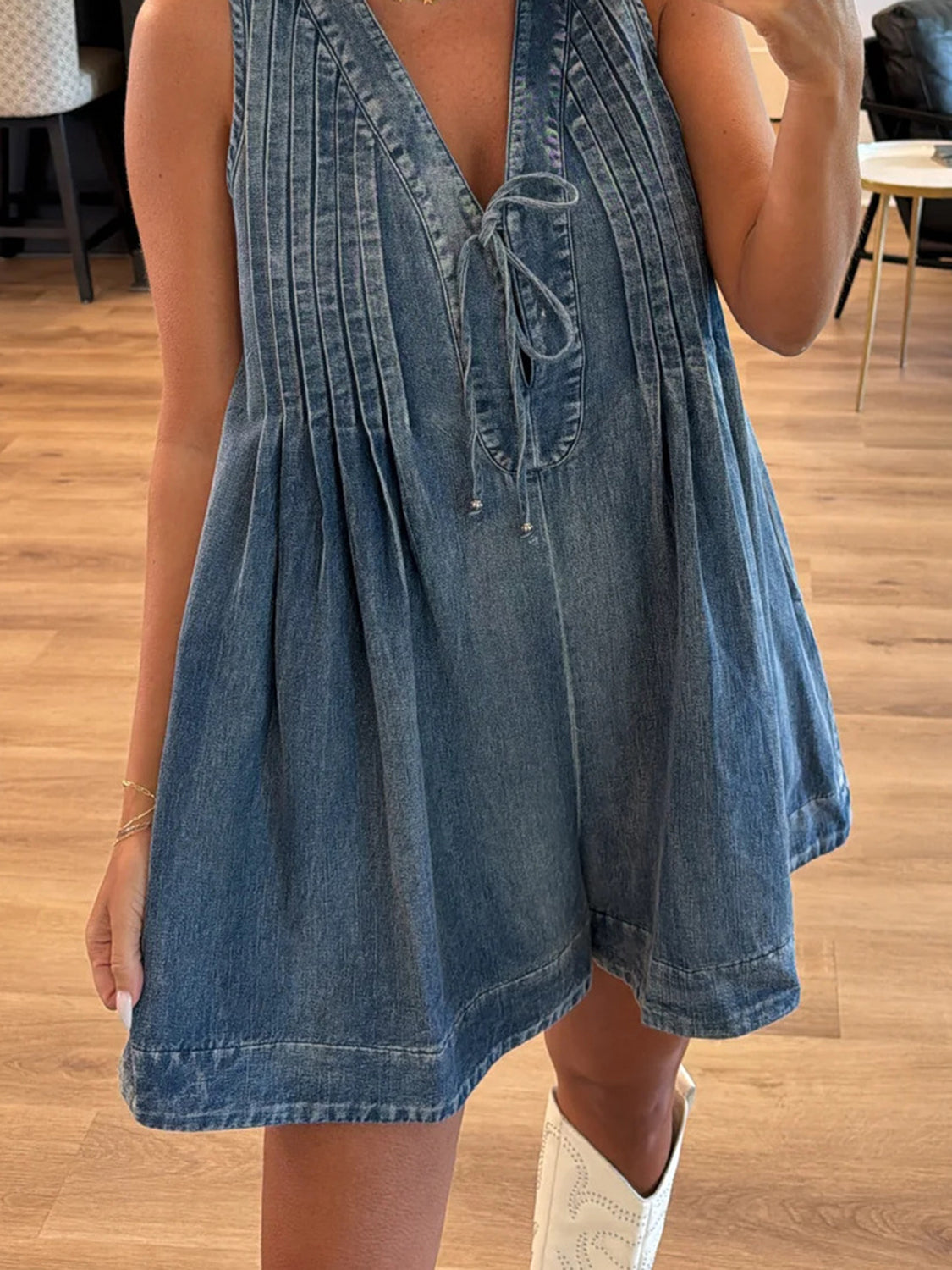 Tied Romper with Pockets - felvior