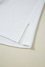 Side Slit Round Neck Knit Top