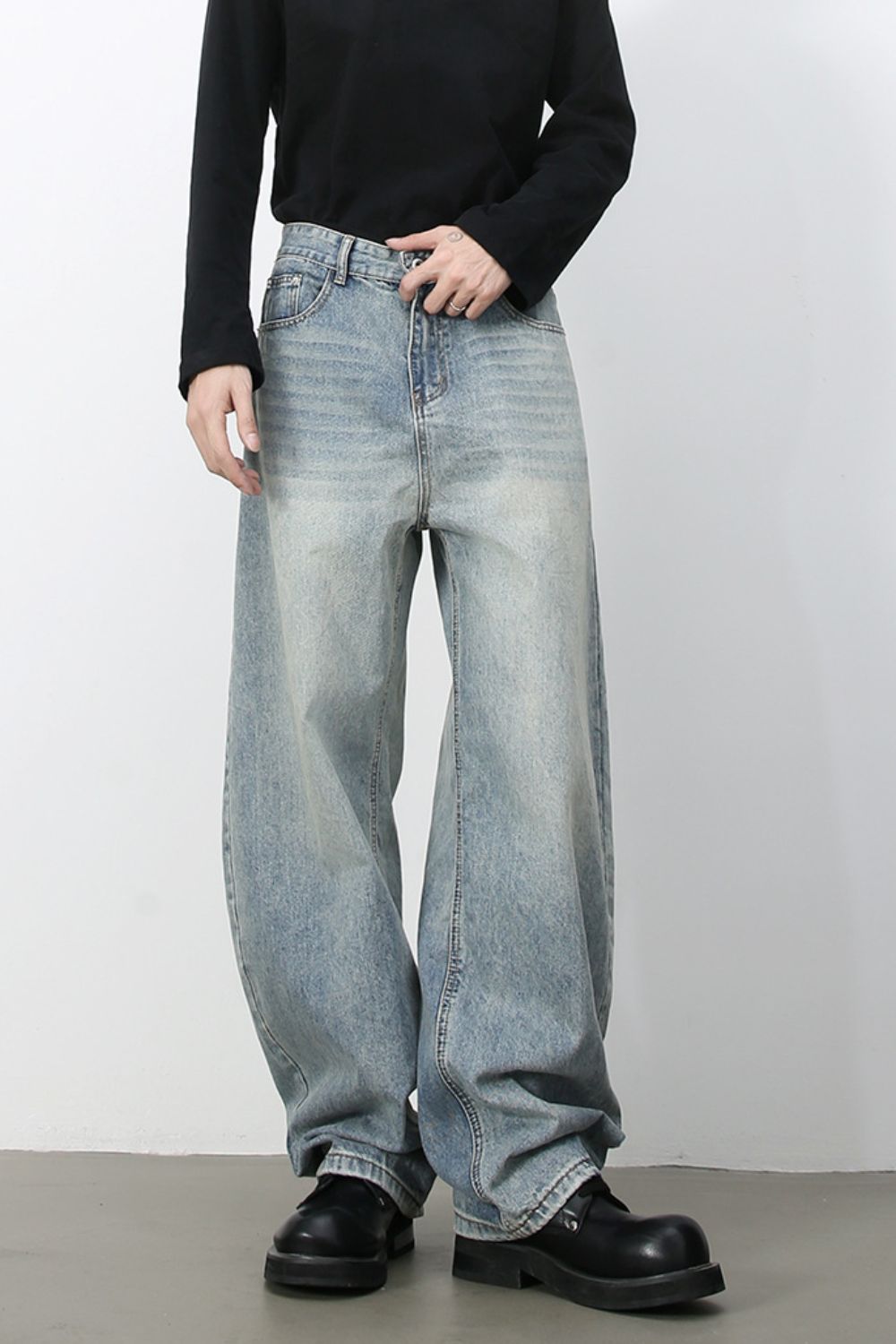 Men's Wide Leg Jeans - felvior