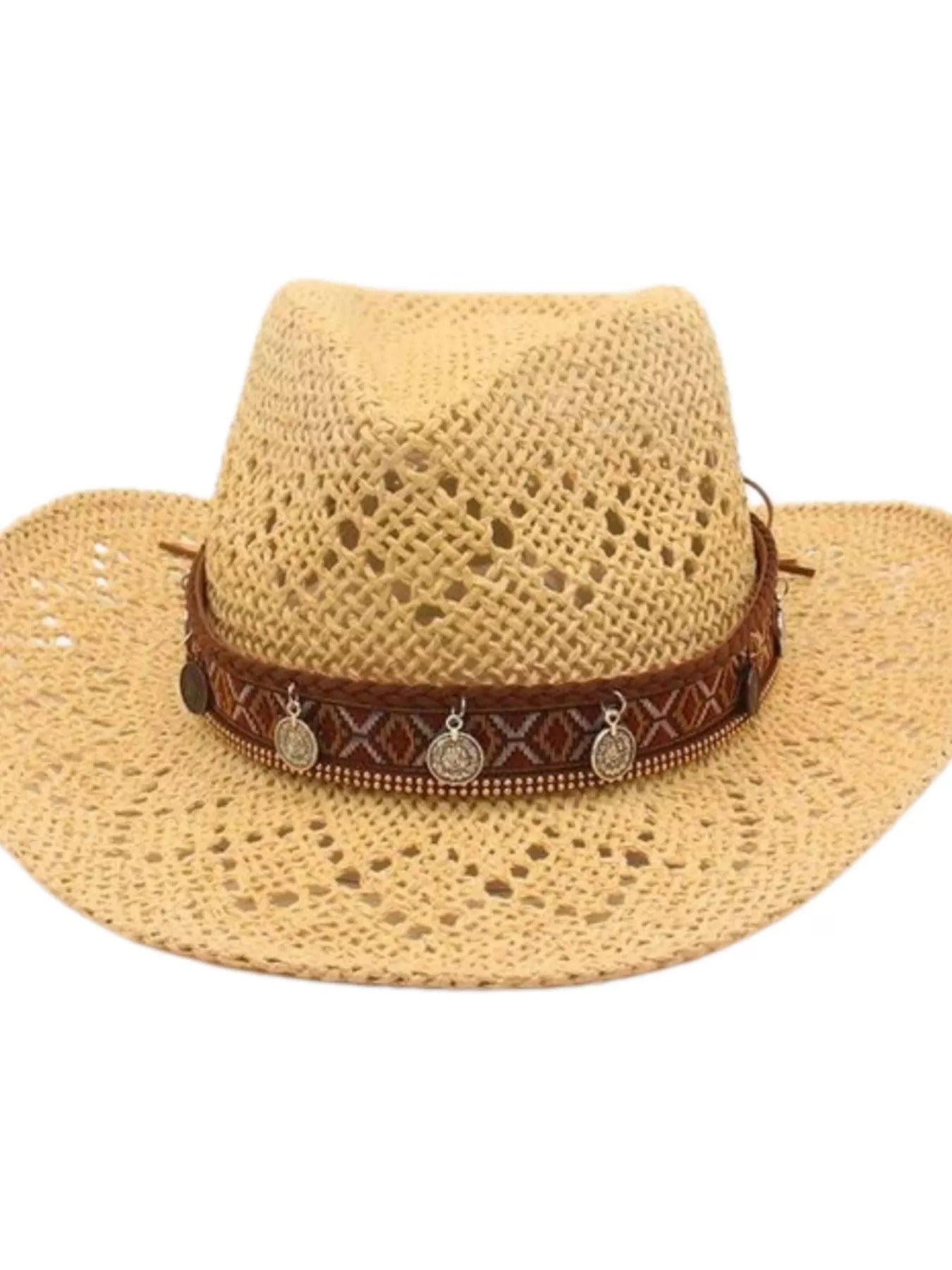 Boho Woven Cowboy Hat Secondary image