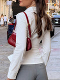 Devine Collared Neck Long Sleeve Shirt - felvior
