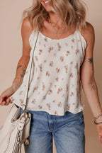 Floral Bow Back Scoop Neck Cami
