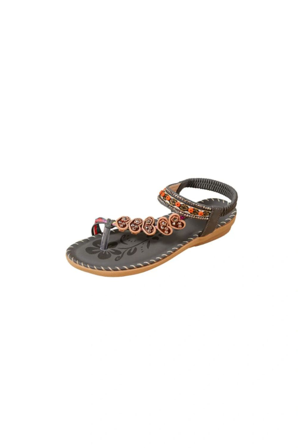 Toe Loop PU Leather Flats Sandals - felvior
