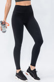 Wide Waistband Slim Fit Active Leggings - felvior