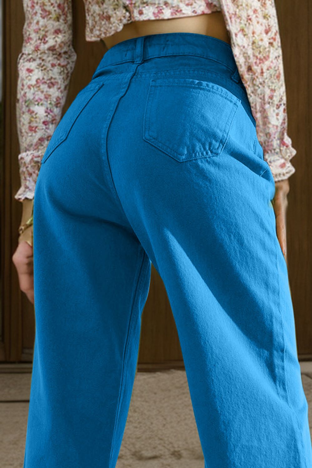 Wide Leg Jeans with Pockets - felvior