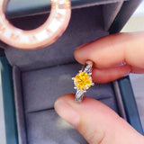 2 Carat Moissanite 925 Sterling Silver Ring - felvior