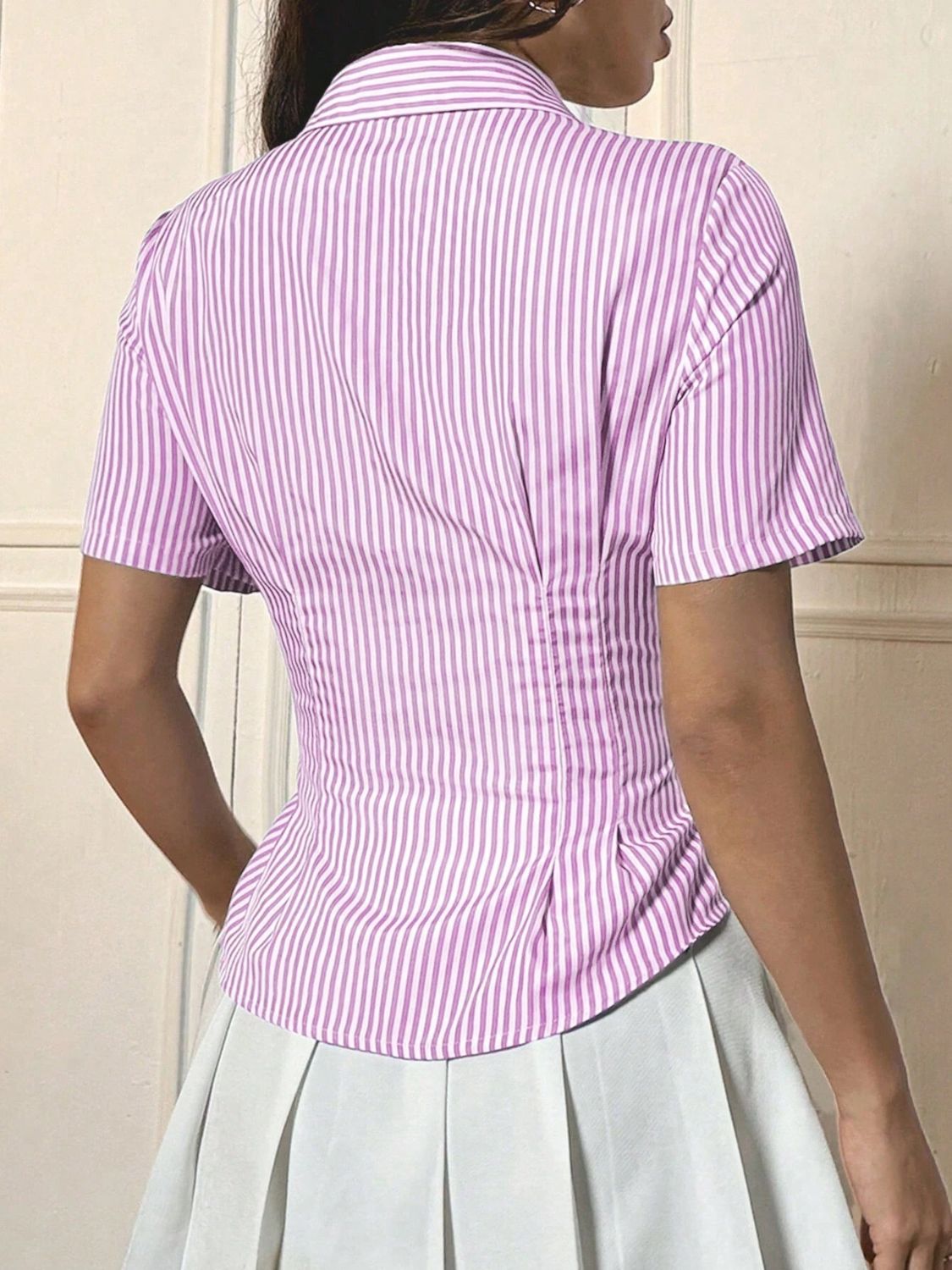 Button Down Short Sleeve Shirt - felvior
