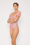 Marina West Swim Floral Puff Sleeve One-Piece - felvior