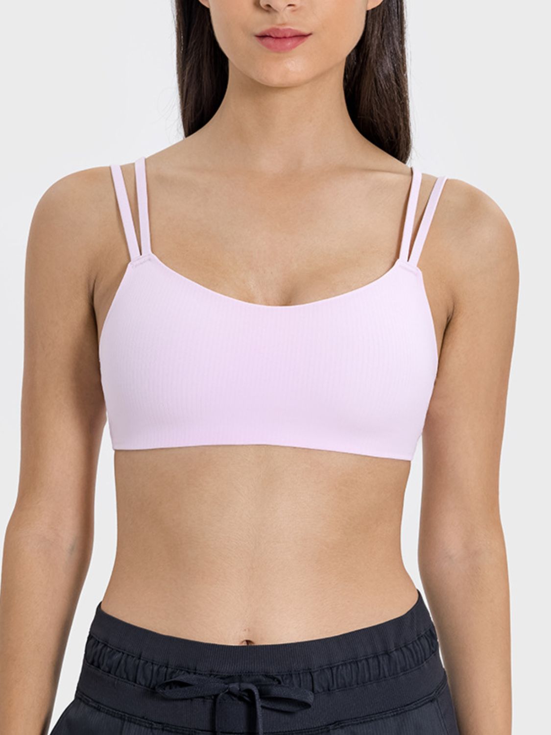 Millennia Scoop Neck Double Strap Active Cami - felvior