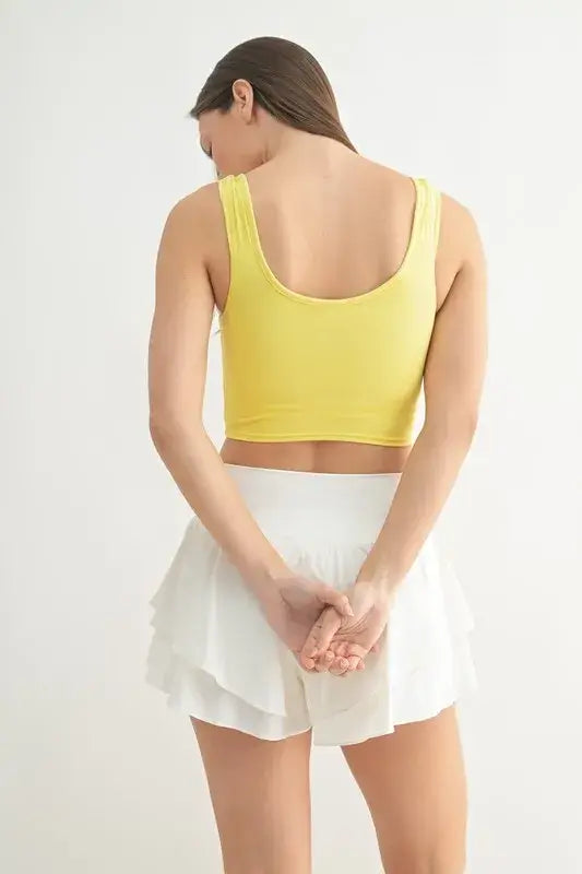 MONO B Ruched Front Active Tank