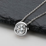 1 Carat Moissanite 925 Sterling Silver Necklace - felvior