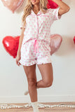 Bow Shirt and Shorts Lounge Set - felvior