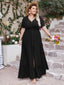 Plus Size Ruffled Hem Button Down V-Neck Short Sleeve Maxi Dress