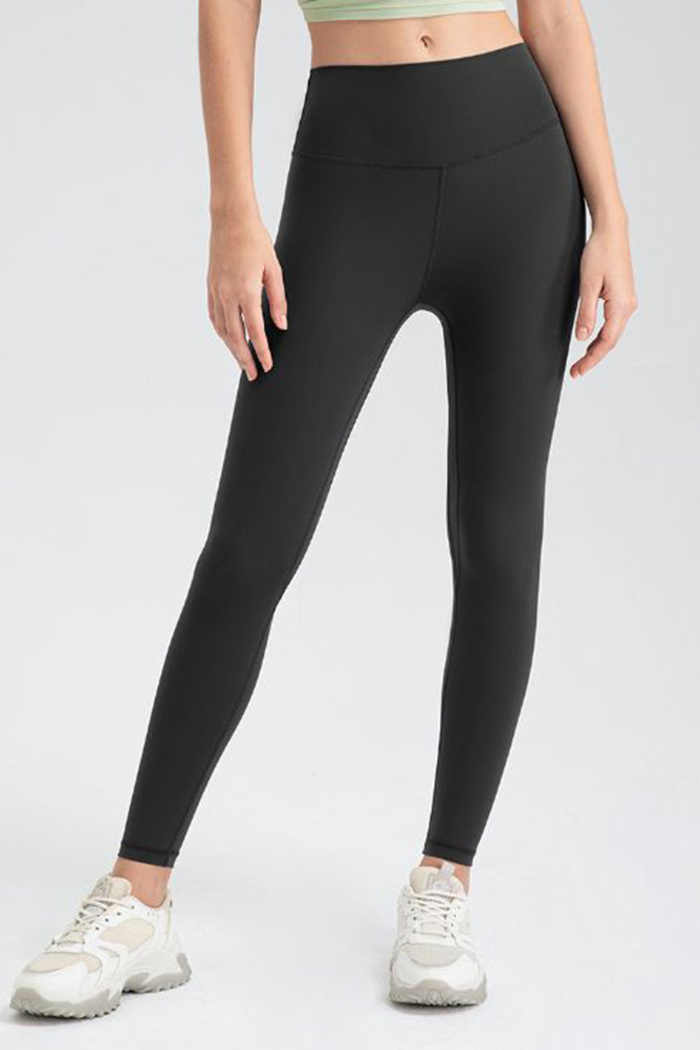Wide Waistband Slim Fit Active Leggings - felvior
