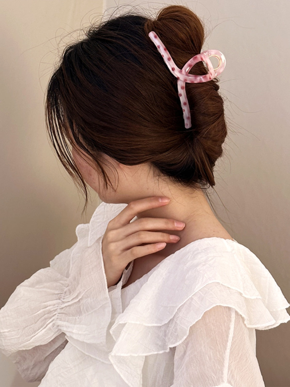 PC Polka Dot Hair Claw Clip - felvior