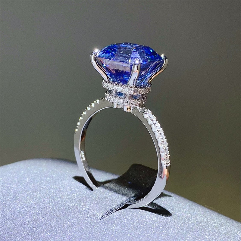 5 Carat Moissanite Zircon 925 Sterling Silver Ring - felvior