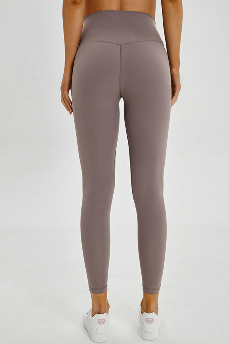 Millennia Wide Seamless Band Waist Sports Leggings - felvior