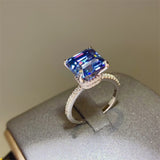 5 Carat Moissanite Zircon 925 Sterling Silver Ring - felvior
