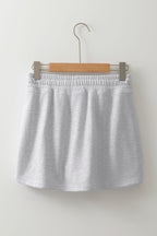 French Terry Drawstring Mini Skort with Pockets