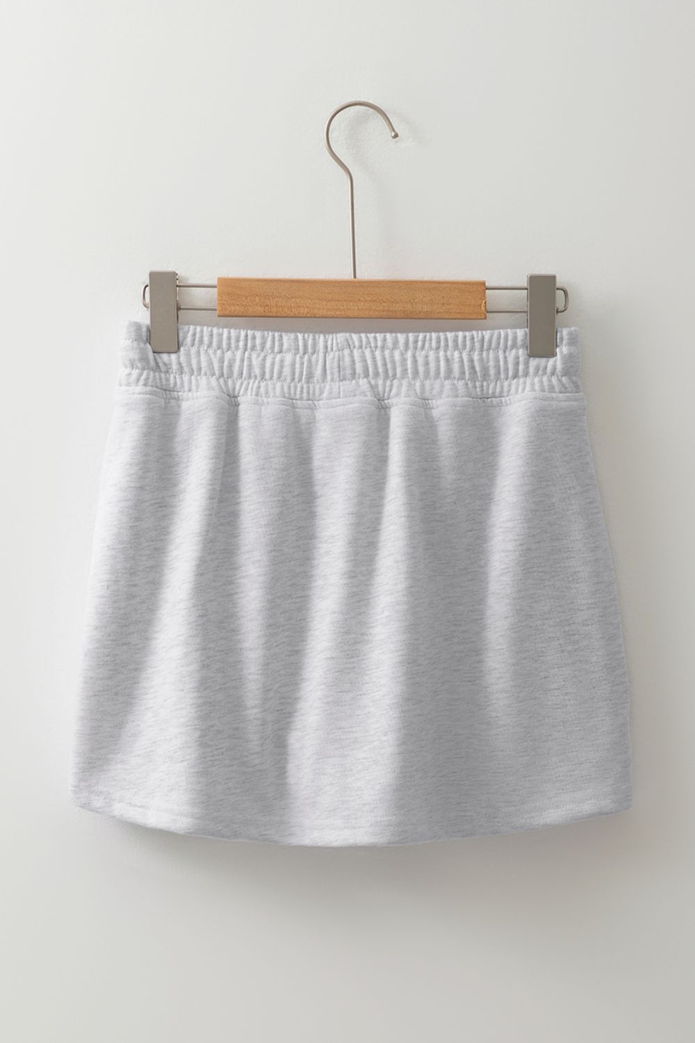 French Terry Drawstring Mini Skort with Pockets - felvior