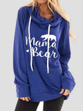 Drawstring Letter Graphic Long Sleeve Hoodie - felvior