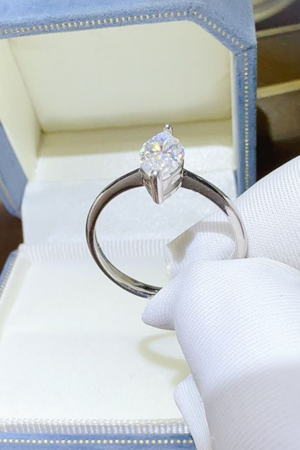 2 Carat Moissanite 925 Sterling Silver Ring - felvior