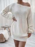 Rib-Knit Mini Sweater Dress - felvior
