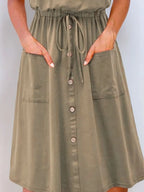 Full Size Round Neck Sleeveless Tank Dress Plus Size