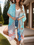 Printed Open Front Cover-Up - felvior