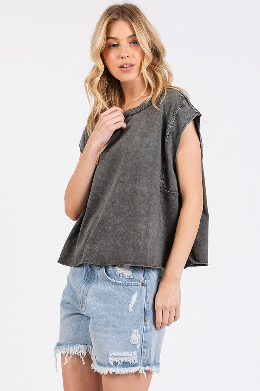 Mittoshop Round Neck Cap Sleeve T-Shirt Zweitbild