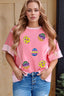 Sequined Easter Egg Short Sleeve T-Shirt
