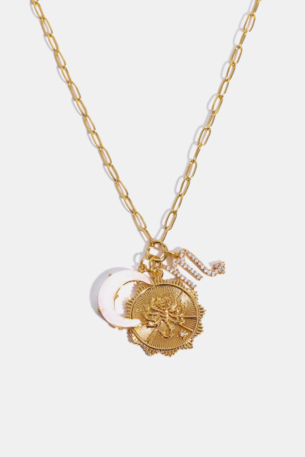 Constellation and Moon Pendant Copper Necklace - felvior