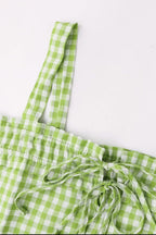 Tied Front Textured Square Neck Cami