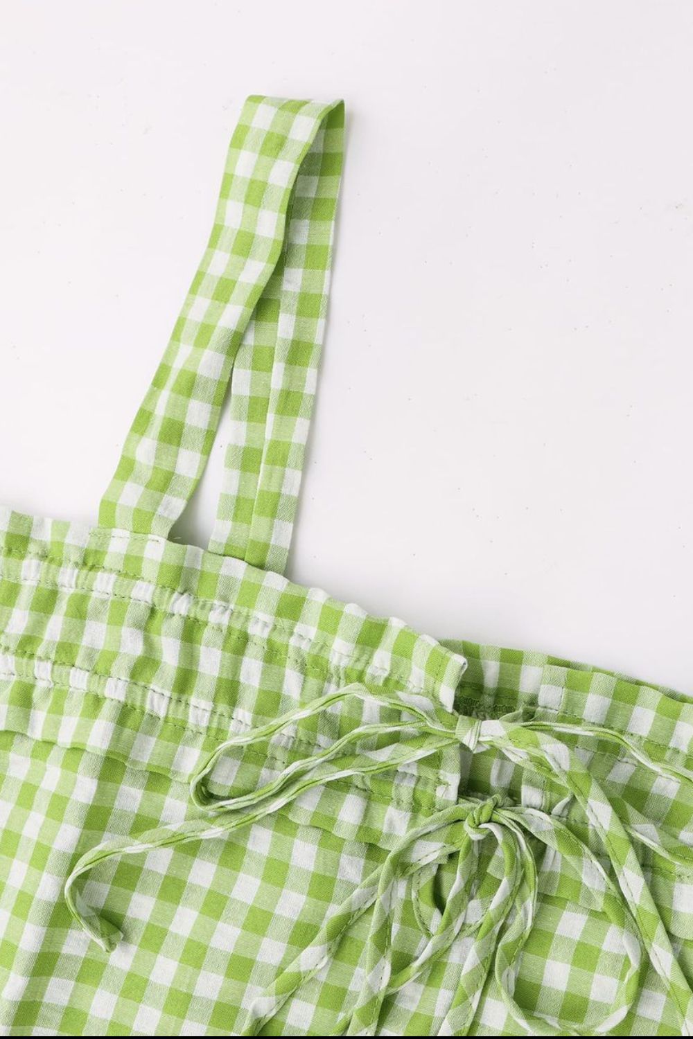 Tied Front Textured Square Neck Cami