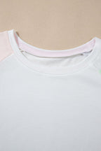 Rainbow Striped Round Neck T Shirt and Shorts Lounge Set